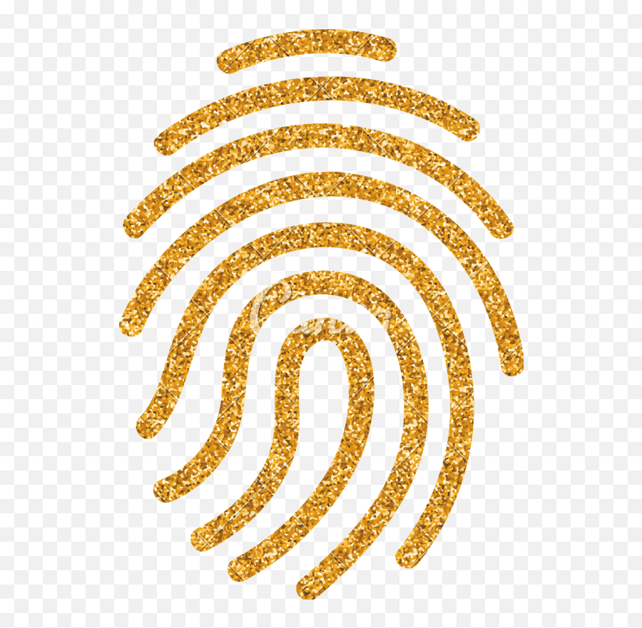 Gold Glitter Icon Fingerprint - Icons By Canva Fingerprint Icon Gold Png,Finger Print Png