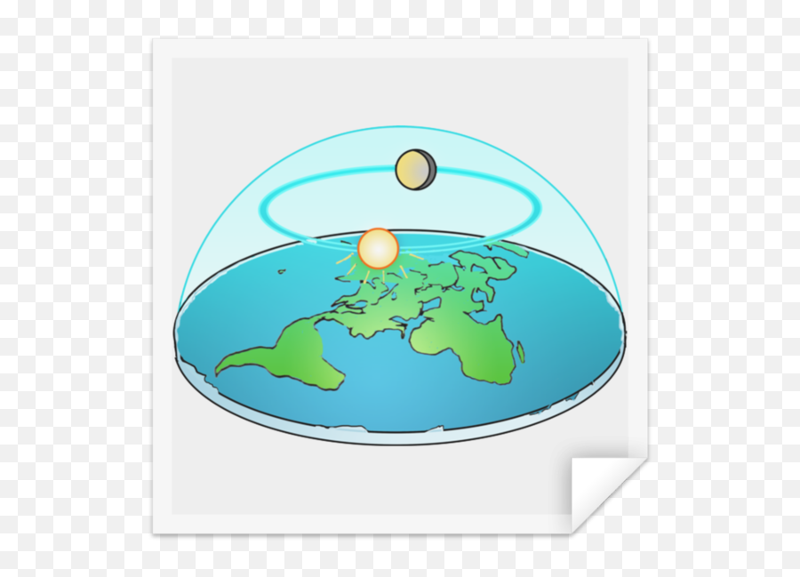 Flat Earth Sticker - Circle Png,Flat Earth Png
