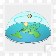 Flat Earth Sticker - Circle Png,Flat Earth Png