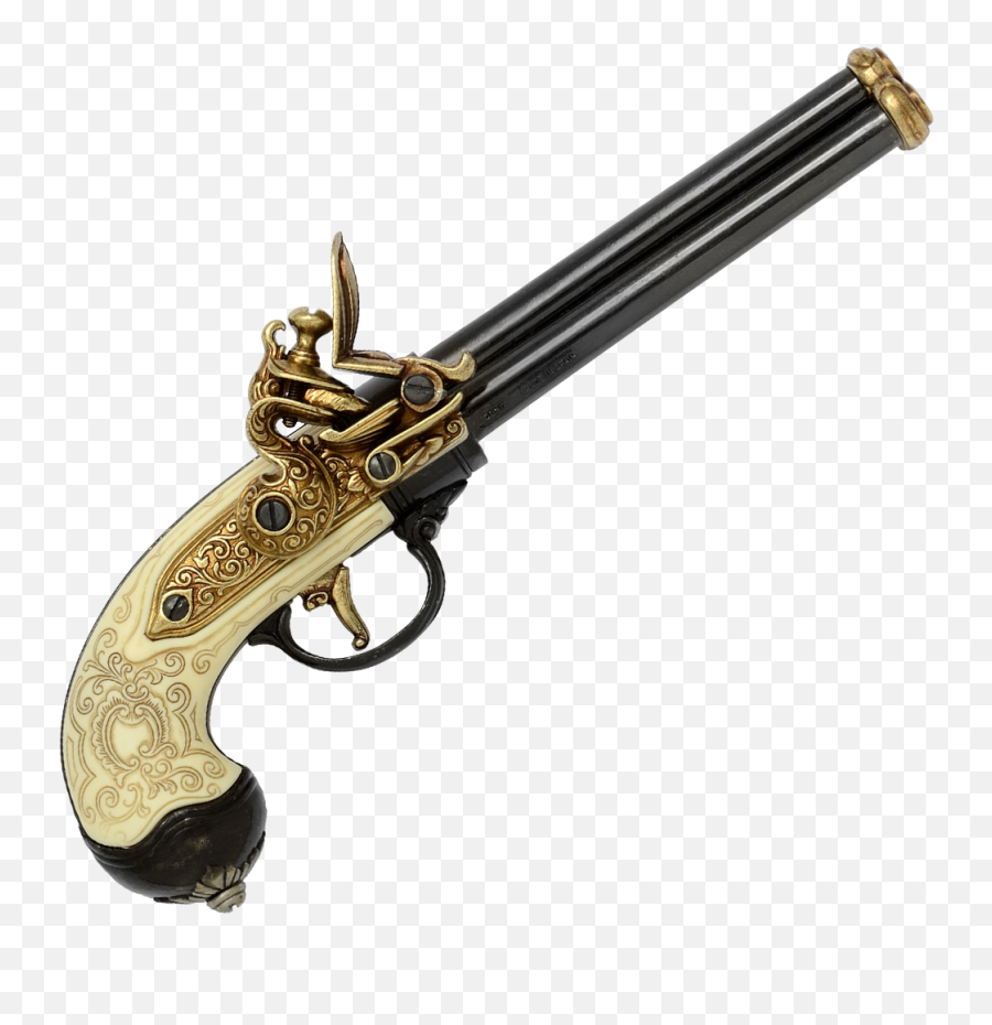 Three - Cannon Pistol Manufactured By Lorenzoni Italy 1680 Png,Pistol Png