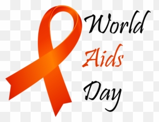 World Aids Day Text Font Logo For Red Ribbon - Calligraphy png