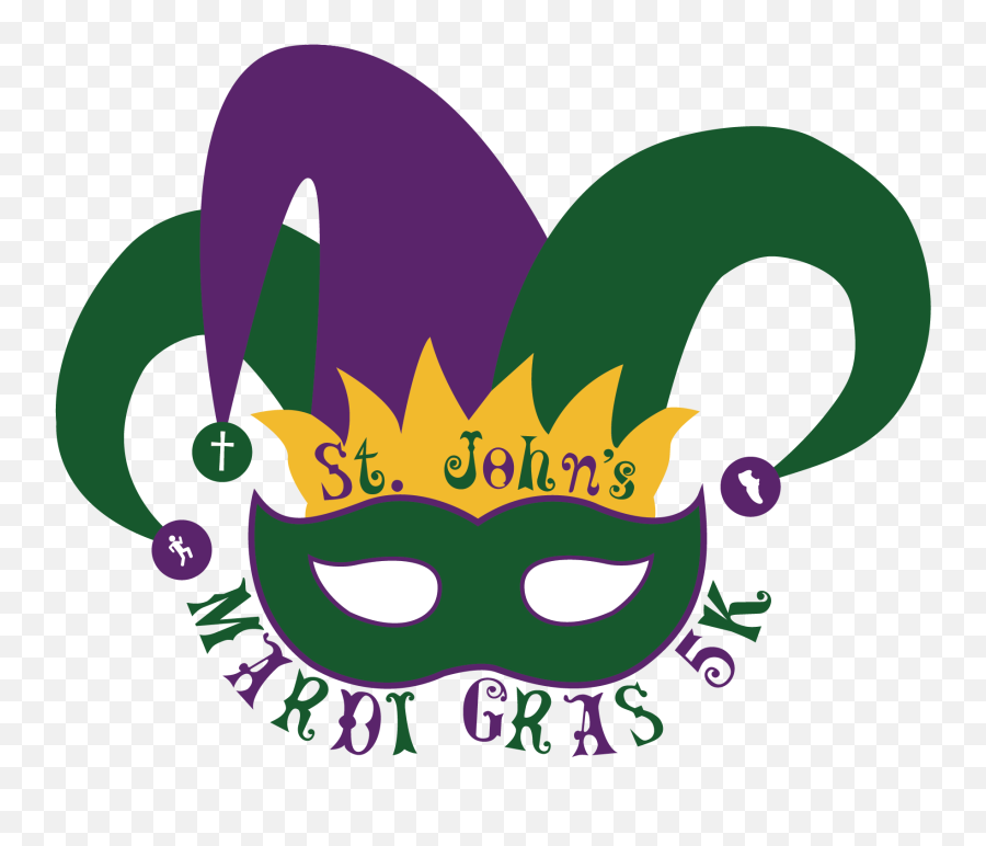 St John The Baptist Catholic Church Johnu0027s Mardi Gras 5k - Mardi Gras Png,Mardi Gras Png