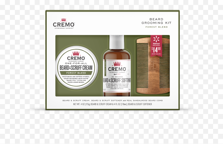 Cremo Forest Blend Beard Grooming Kit With Comb - Lotion Png,Stubble Png