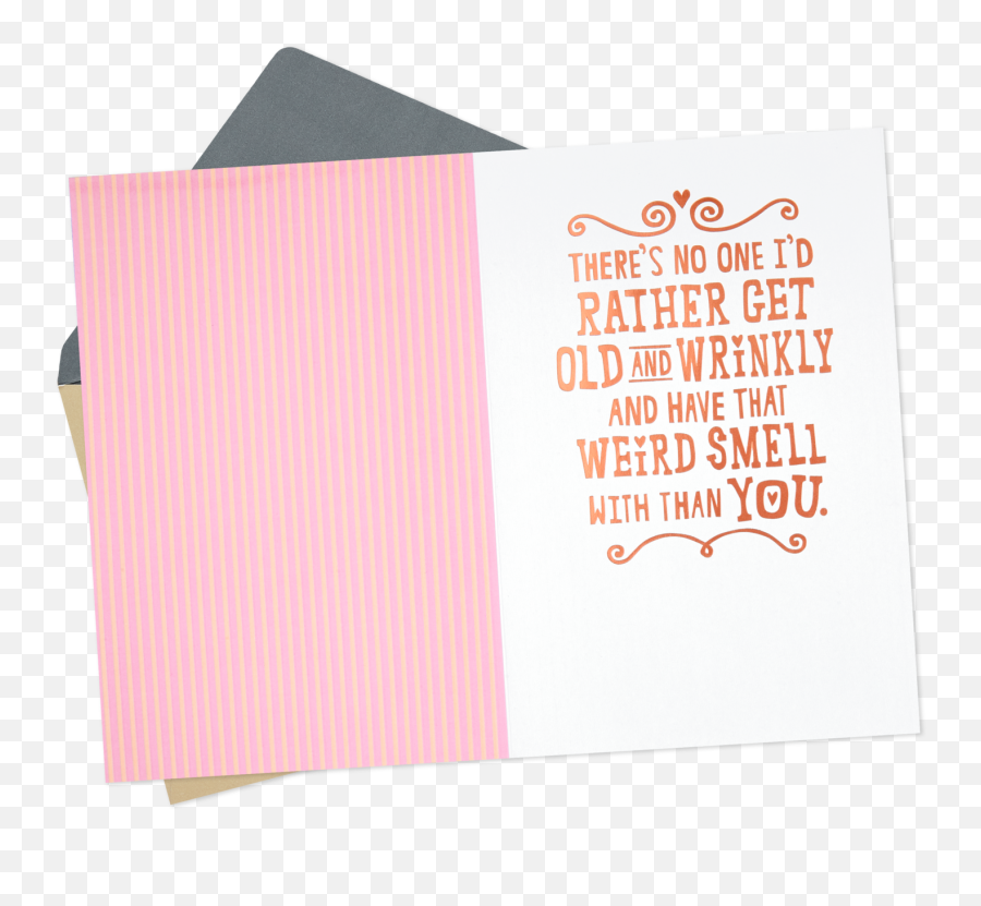 Wrinkly Funny Anniversary Card - Horizontal Png,Wrinkled Paper Png