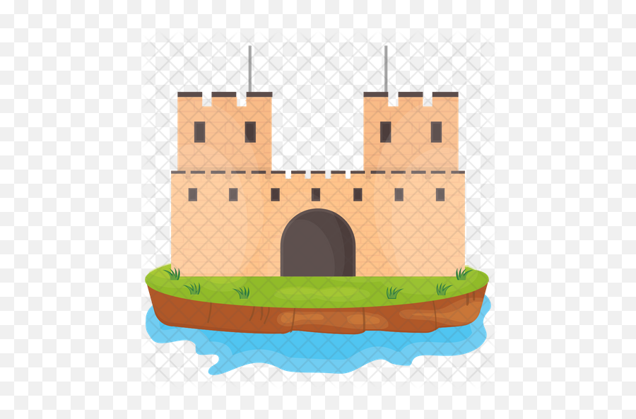 Castle Tower Icon Of Flat Style - Construction Set Png,Castle Tower Png