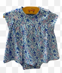 Blue Starfish Onesie Dress - Short Sleeve Png,Blue Starfish Logo
