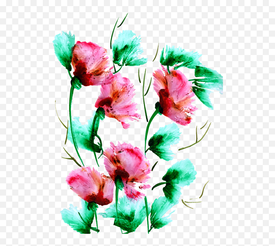 Free Png Watercolor Floral - Konfest Rhododendron,Watercolor Flower Png