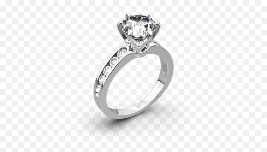 Download Free Png Wedding Ring 6 - Dlpngcom Diamond Solitaire 6 Prong,Engagement Ring Png