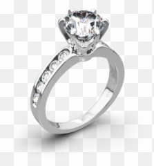 Download Free Png Wedding Ring 6 - Dlpngcom Diamond Solitaire 6 Prong,Engagement Ring Png