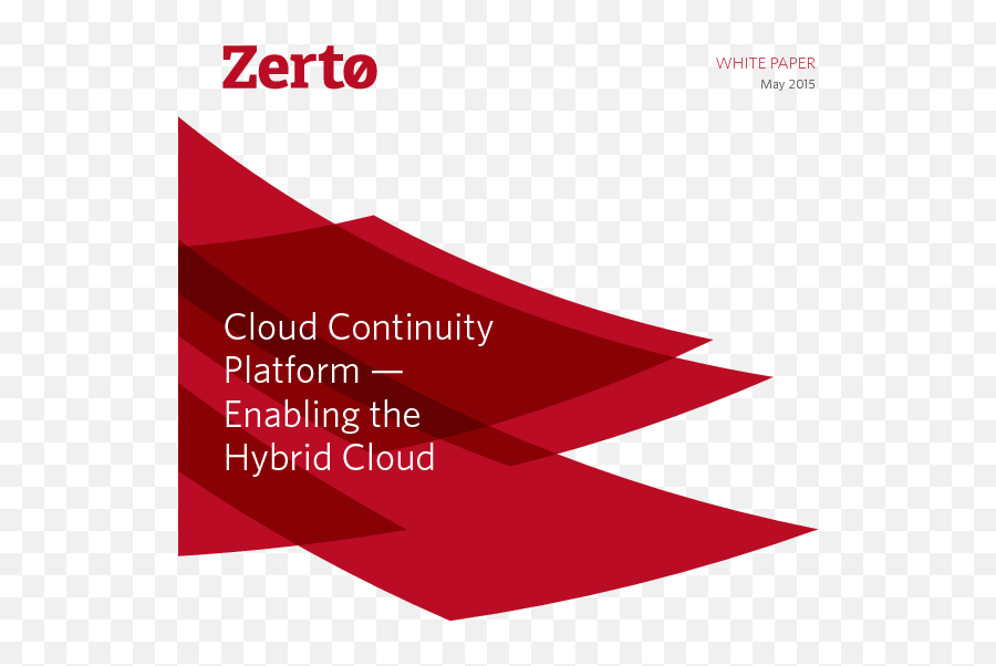Cloud Continuity Platform - Enabling The Hybrid Cloud Vertical Png,Zerto Logo