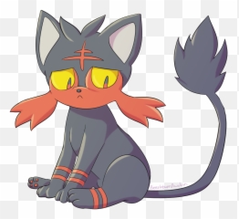 Sad Litten - Pokemon Sun And Moon Litten Sad Png,Litten Png