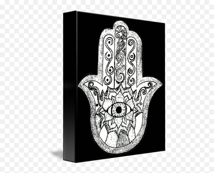 Monochrome Hamsa By Jimerea Koch - Decorative Png,Hamsa Png