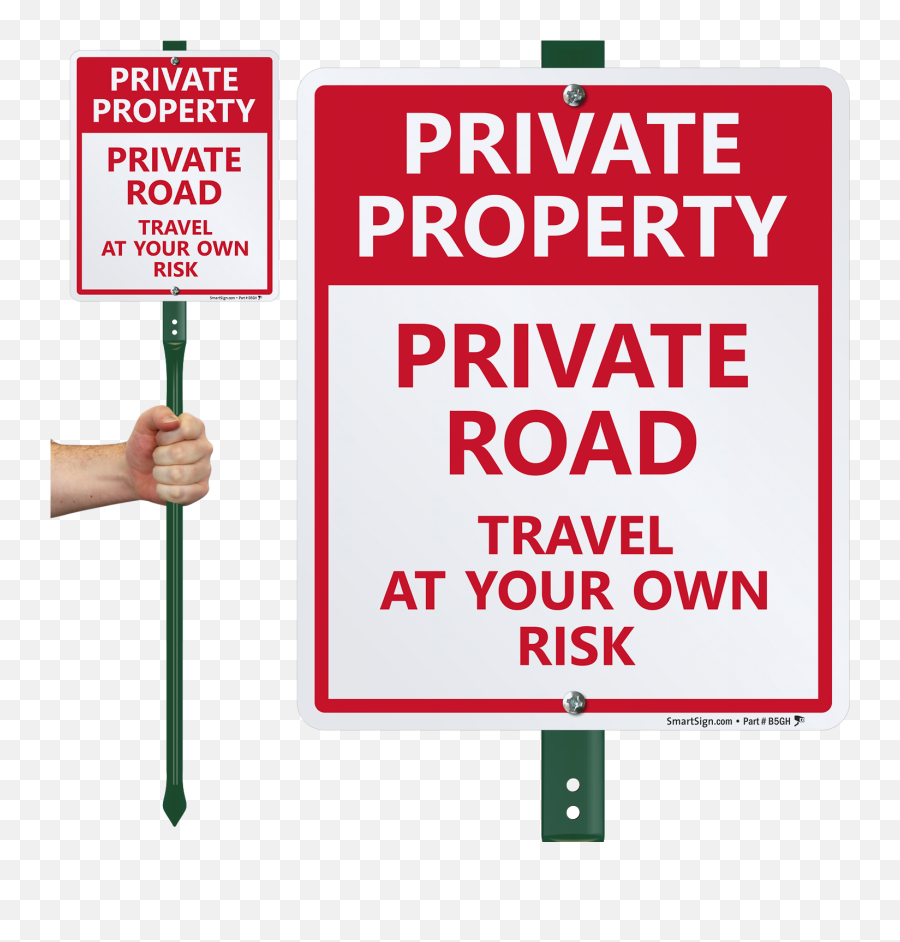 Private Road Travel - Vertical Png,Icon Yardsign