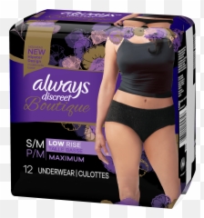 Always Discreet Boutique Low - Rise Postpartum Incontinence Underwear png