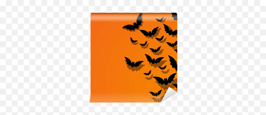 Wall Mural Happy Halloween Ghost Bat Icon Background - Pixersus Gay Halloween Background Png,Bat Wing Icon