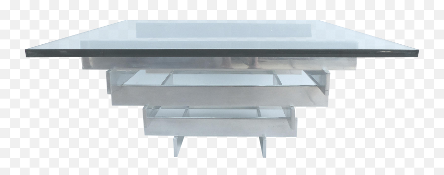 Paul Mayen Aluminum And Glass Coffee Table For Habitat - Solid Png,Coffee Table Icon