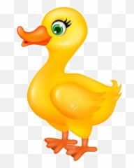 Yellow Duck Free Png Image - Duck Cartoon Png Transparent,Duck Cartoon Png