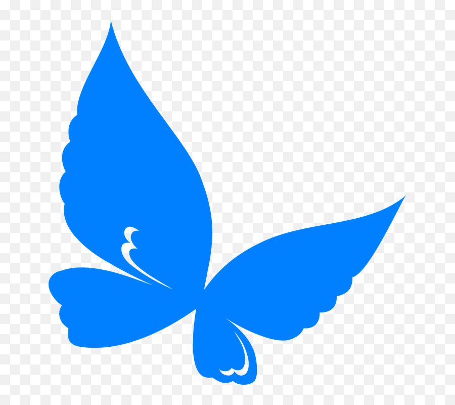 Blue - Clipart Pink Butterfly Png,Blue Butterfly Png