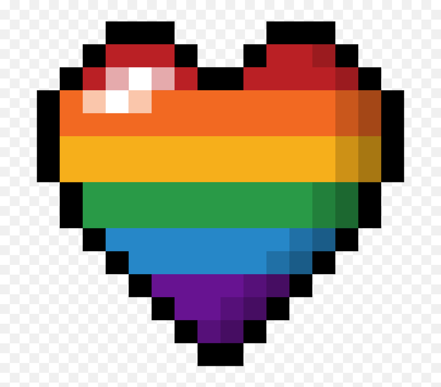 Rainbow Pixel Heart Gifts Gear Png Transparent