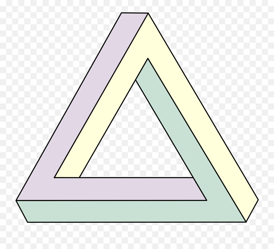 Triangle De Penrose Png 5 Image - Triangulo De Tres Dimensiones,Triangle Png Transparent