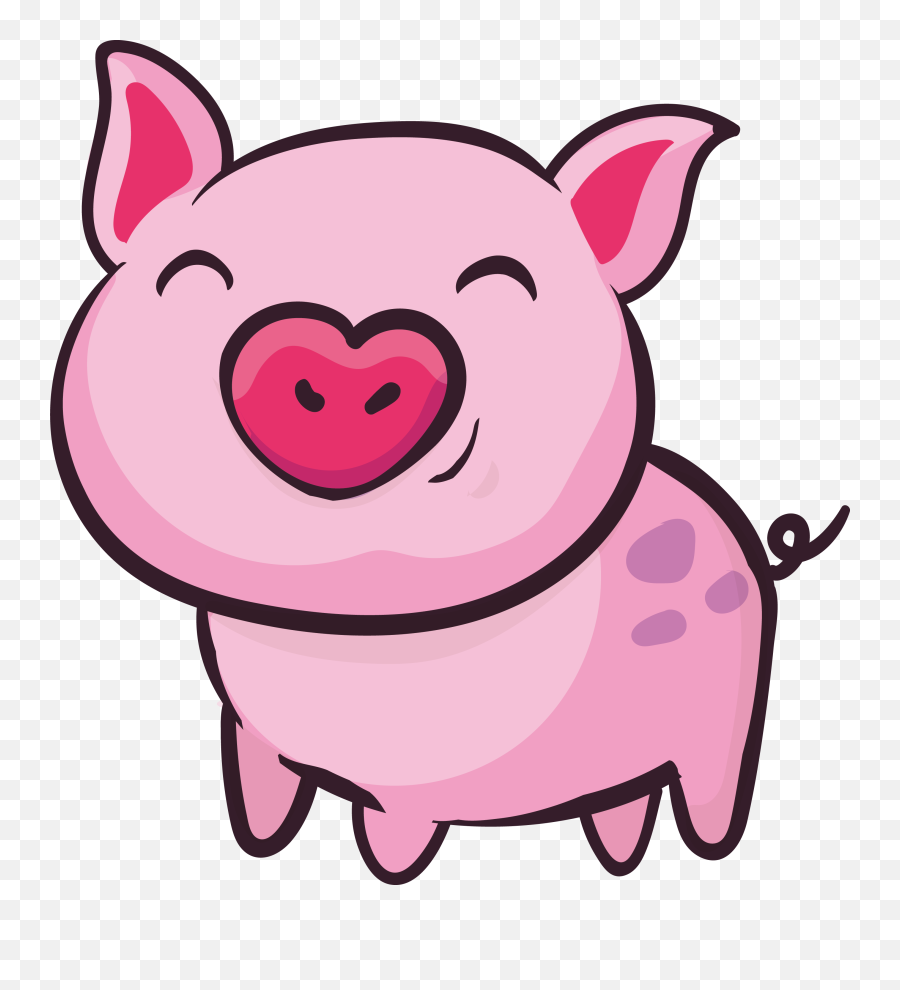 Cute Pig Clipart Png - Transparent Background Cartoon Pig Png,Cartoon Pig Png