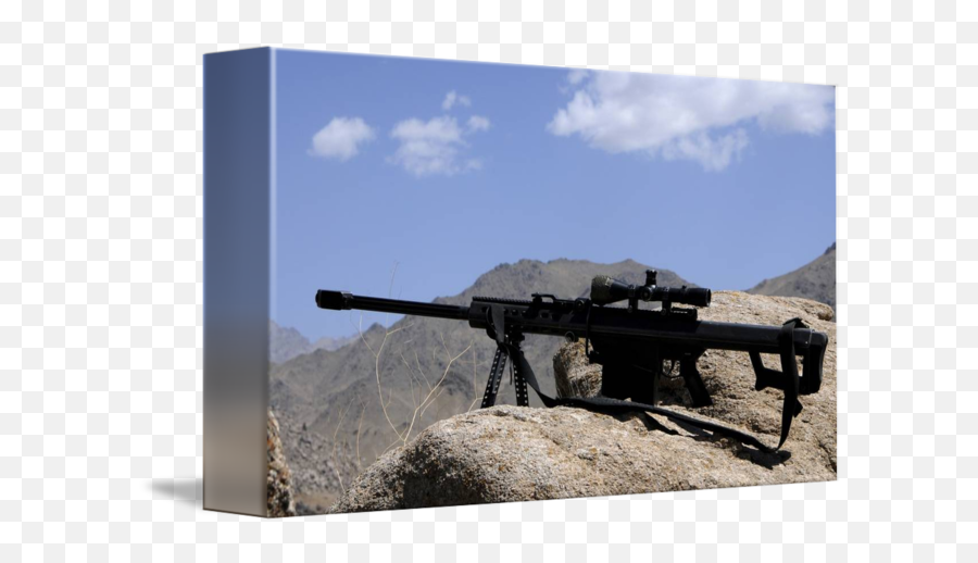 A Barrett Caliber M Sniper Rifle Sits Atop By Stocktrek Images - Sniper Rifle Sniper Art Png,Sniper Rifle Png