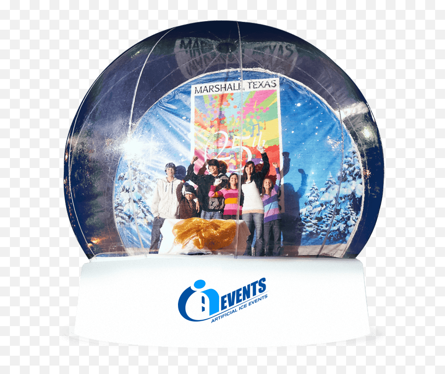 Artificial Ice Events Snowglobe Live - Artificial Ice Events Life Size Snow Globe Photo Booth Prop Png,Snow Globe Png