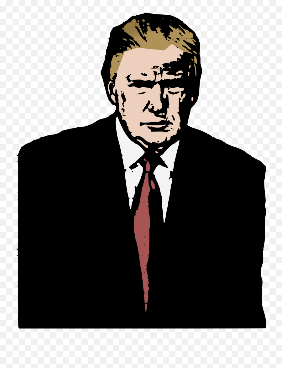 This Free Icons Png Design Of Simple Trump Full Size - Trump Black And White Clipart,Trump Png