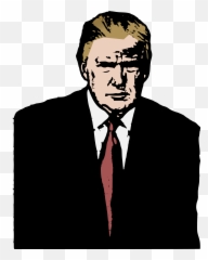 This Free Icons Png Design Of Simple Trump Full Size - Black And White Clipart