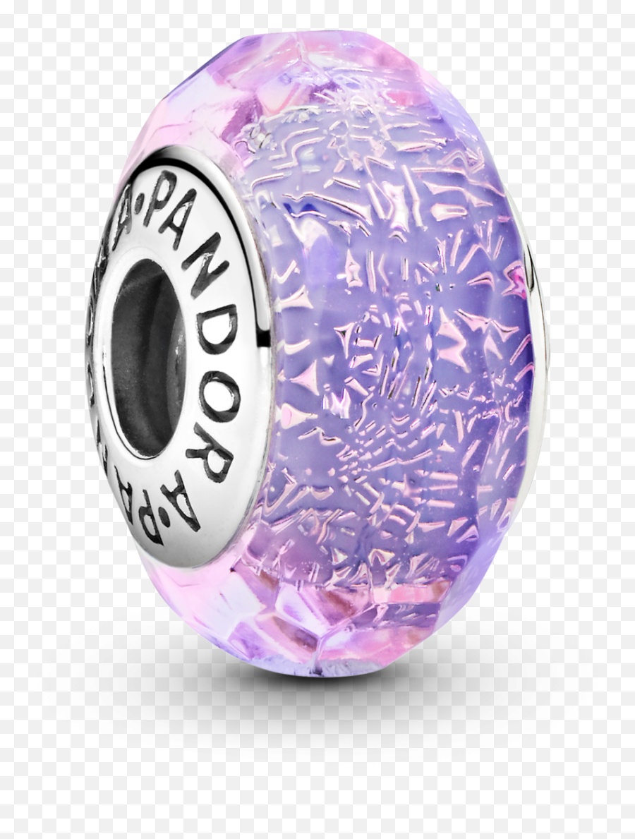 Faceted Purple Murano Glass Charm Pandora Hk - Pandora Purple Shimmer Murano Png,Purple Glitter Png