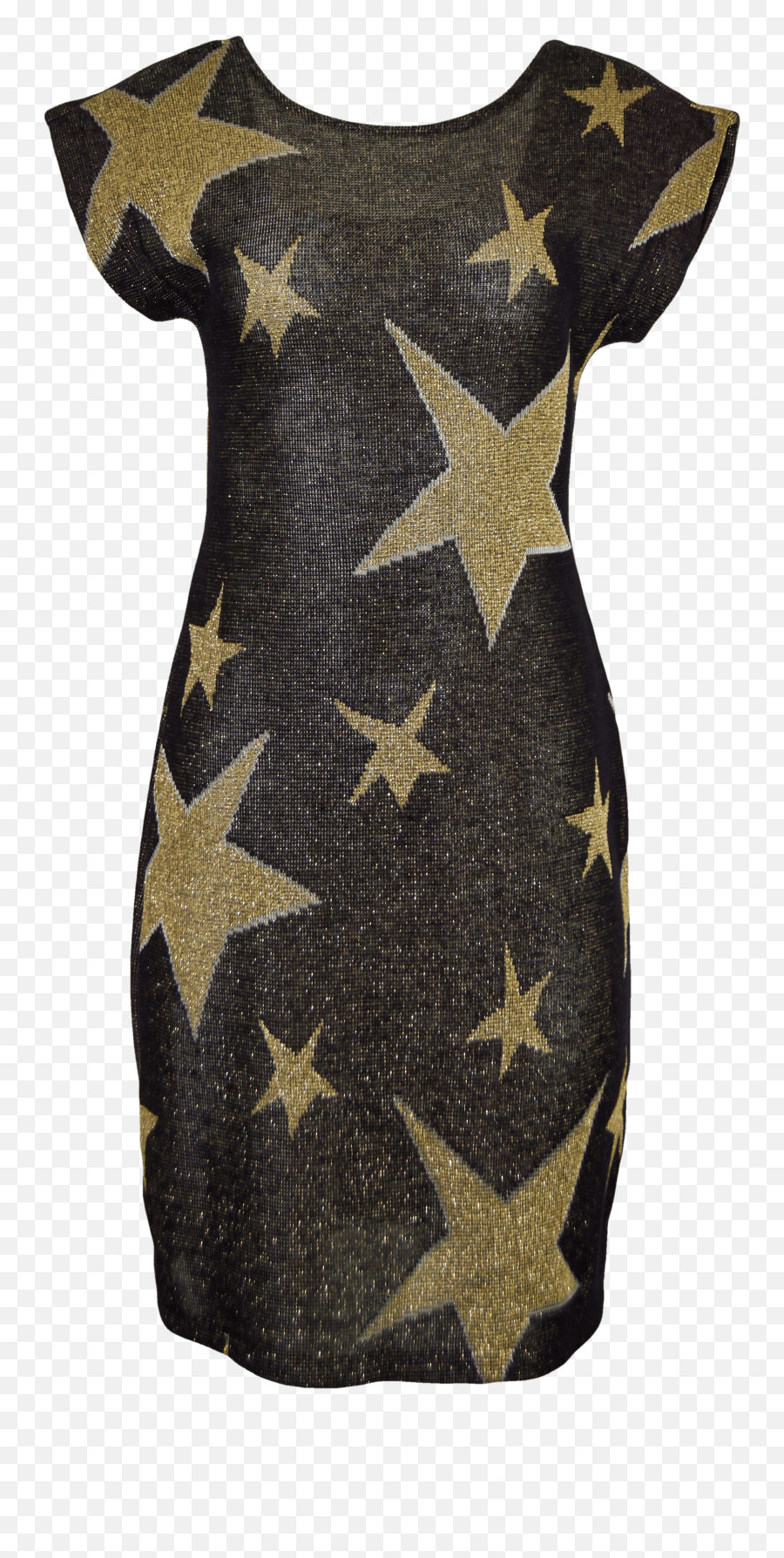 80u0027s Black And Gold Star Dress By Code - Active Tank Png,Gold Stars Transparent