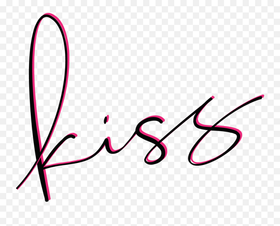 Kiss Macro Aesthetics Clipart Png Download - Calligraphy Calligraphy,Kisses Png
