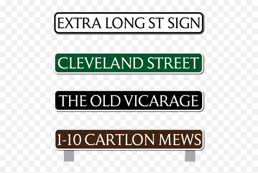 Extra Long Traditional Street Road Sign - Uk Street Sign Clipart Png,Road Sign Png