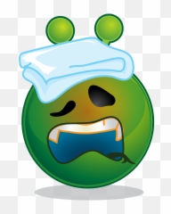 Crazy Alien Png Clipart - Transparent Images Of Sick Emojis