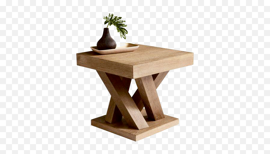 Solid Wood Cross Legs Side Table For Corners - Wood X Cross Stool Png,Wood Cross Png