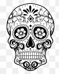 Crown Sugar Skull Graphic Picmonkey Graphics - Printable Sugar Skull Coloring Pages Png,Sugar Skull Png
