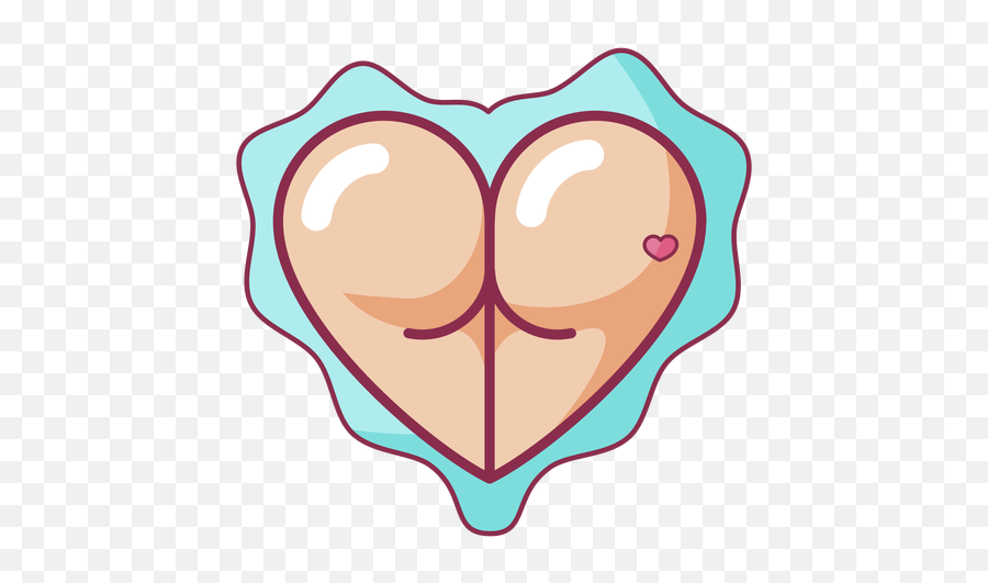 Valentine Cute Heart Shape Butt - Bunda Em Forma De Coração Png,Heart Shape Png