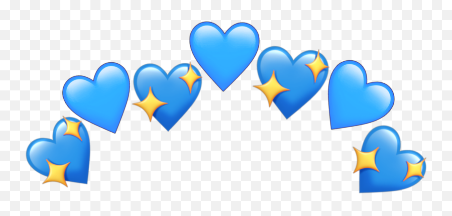Blue Heart Emoji Crown - 2yamahacom Blue Heart Crown Png,Heart Emojis Transparent