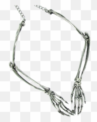 Marché Noir Monkey Skeleton Arms Choker Arm - Spider Necklace png