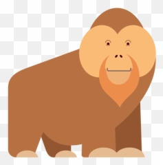 Orang - Utanaffenillustration Transparenter Png Und Svgvektor Orang Utan Illustration,Orang Png