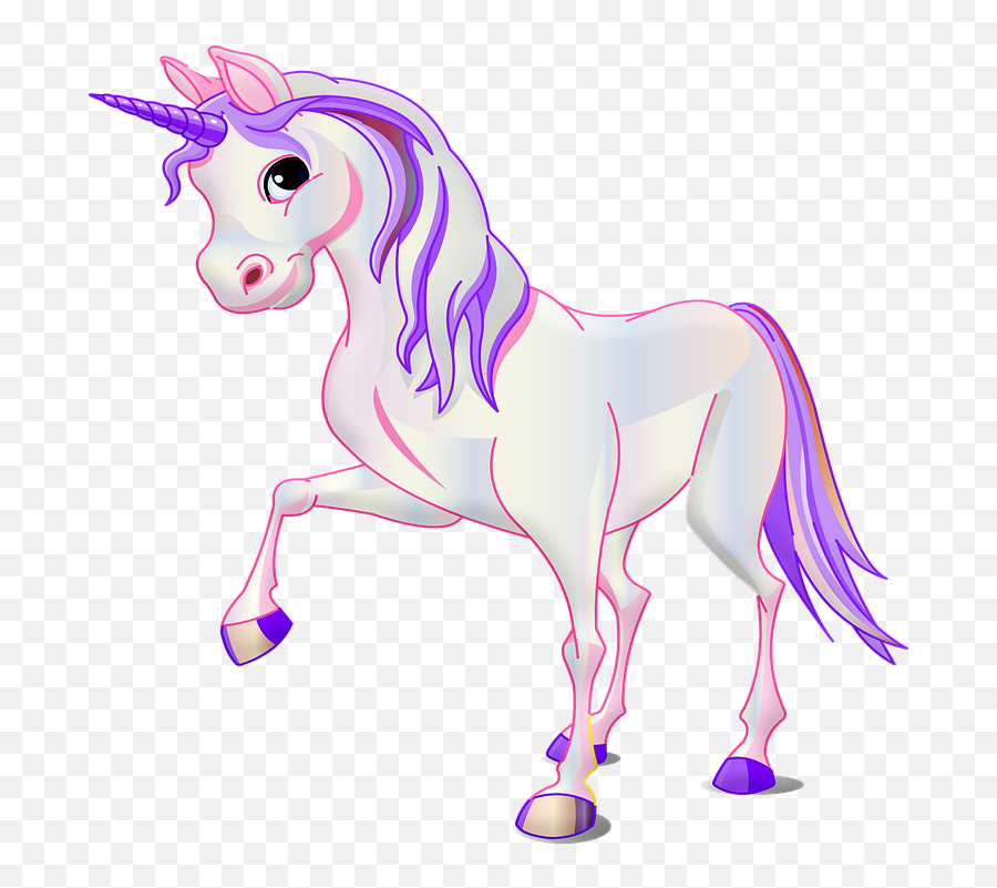 Unicorn Pink Purple - Free Image On Pixabay Cartoon Unicorn Png,Purple Png