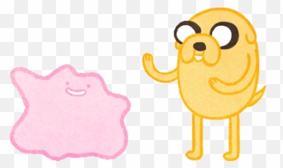 The Back To School - Adventure Time Jake And Ditto Pokemon png