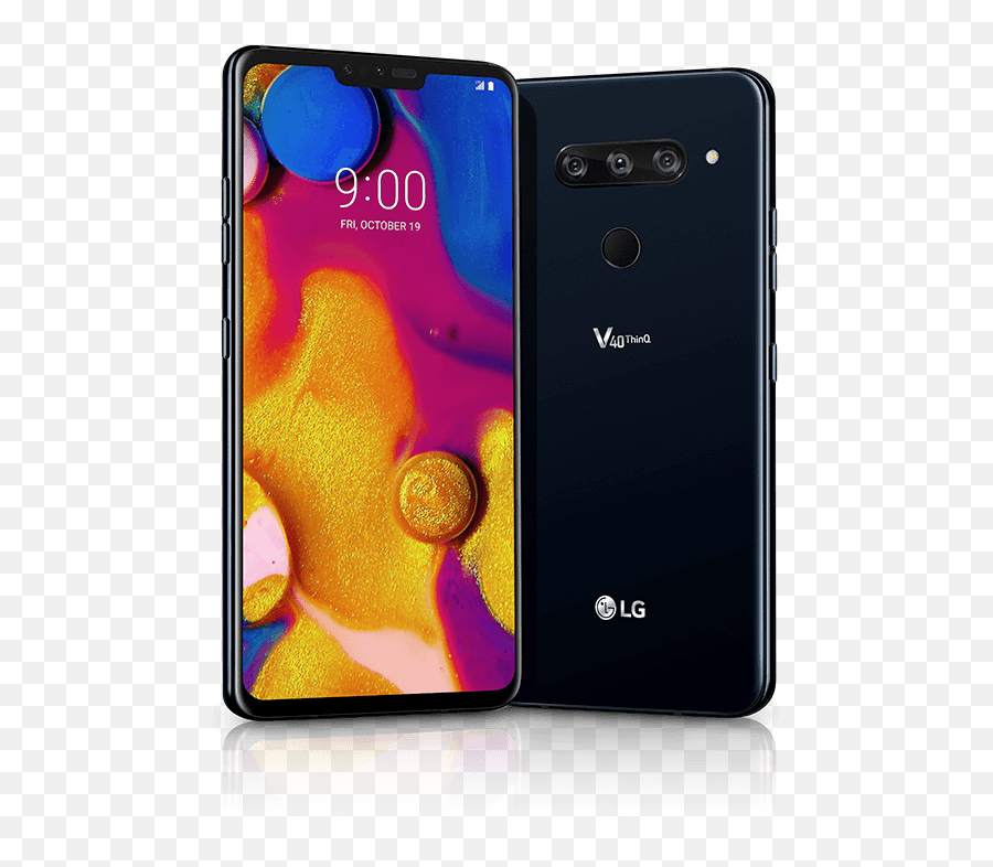 Lg Launched V40 Thinq With Five Cameras - Lg V40 Thinq Png,Panasonic Eluga Icon Black