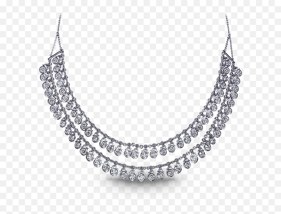 Double Row Diamond Necklace Jacob U0026 Co Timepieces - Diamond Necklace For Engagement Png,Diamond Chain Png