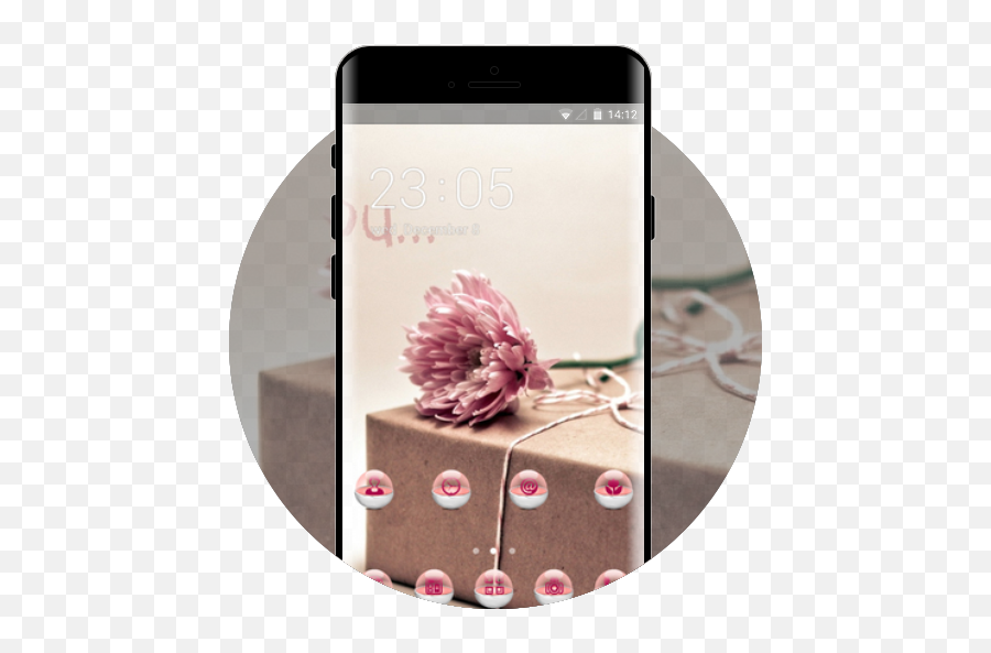 Gift Theme Box Flower Wallpaper Free Android U2013 U - Party Supply Png,Iphone Icon Skins Wallpaper