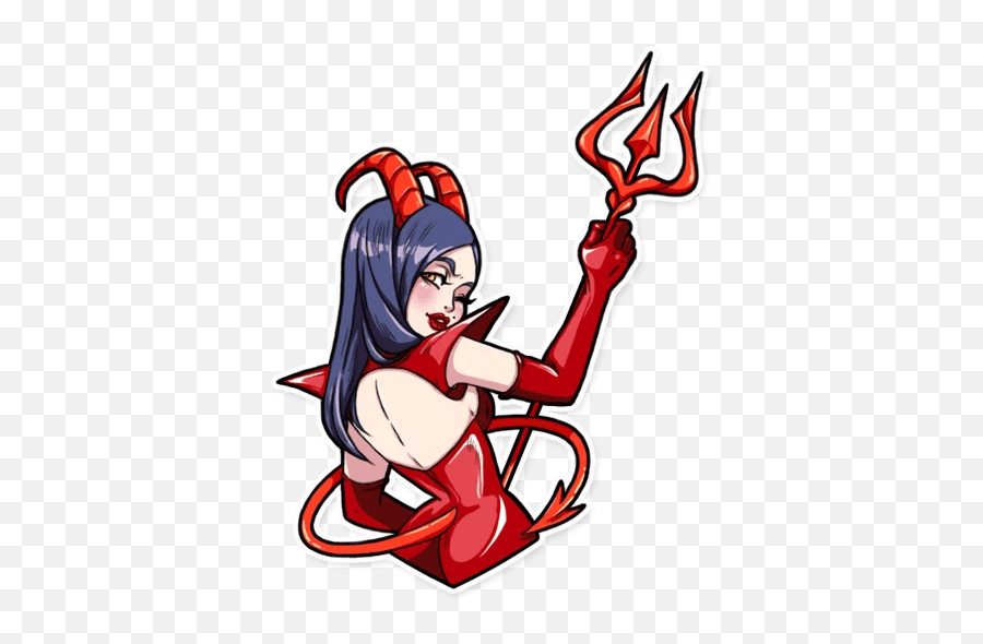 3 - Miss Devil Telegram Sticker Png,Sports Devil Icon .png