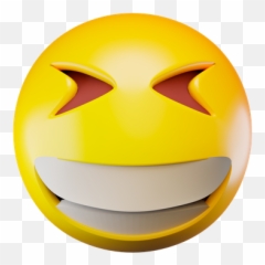 Laughing Emoji 3d Illustrations Designs Images Vectors Hd - Wide Grin png