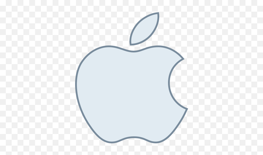 Apple Logo Icon In Office L Style - Silver Iphone Png Logo,Mac Logo Icon