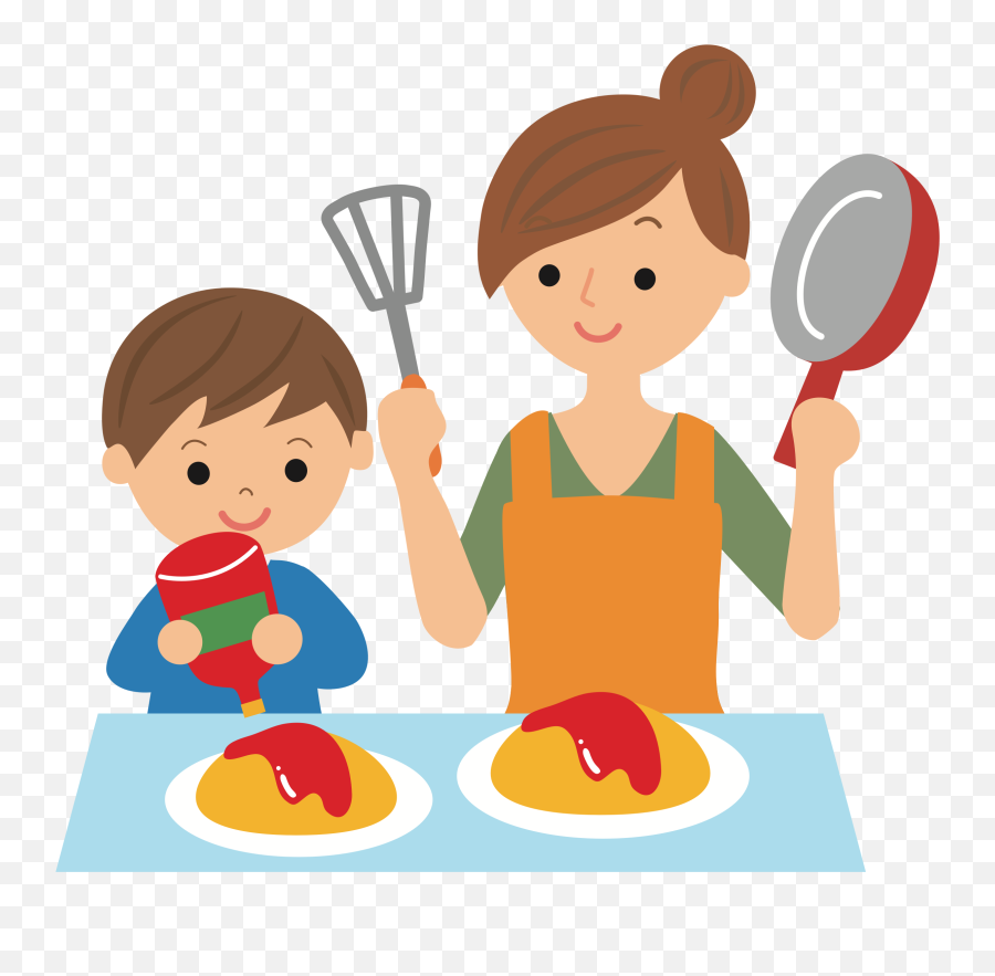 Mother Clipart Cooking - Cooking With Mom Clipart Png,Baking Clipart Png