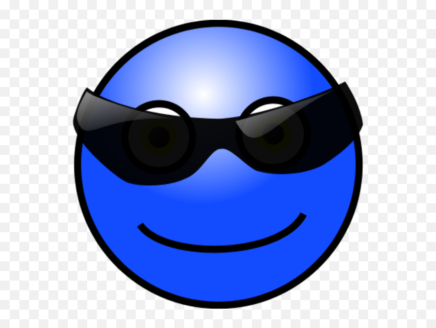 Emoticons Cool Face Vector Clip Art - Smiley Transparent Png,Cool Emoji Transparent